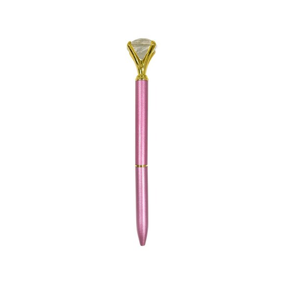 Dark Pink Diamond Topped Writing Pen - Picture 1 of 2